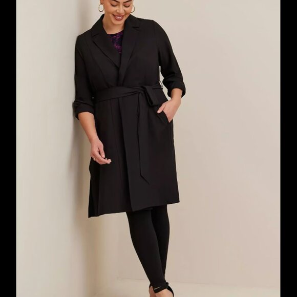 NWT Open Front Tie‎ Trench - Picture 1 of 8